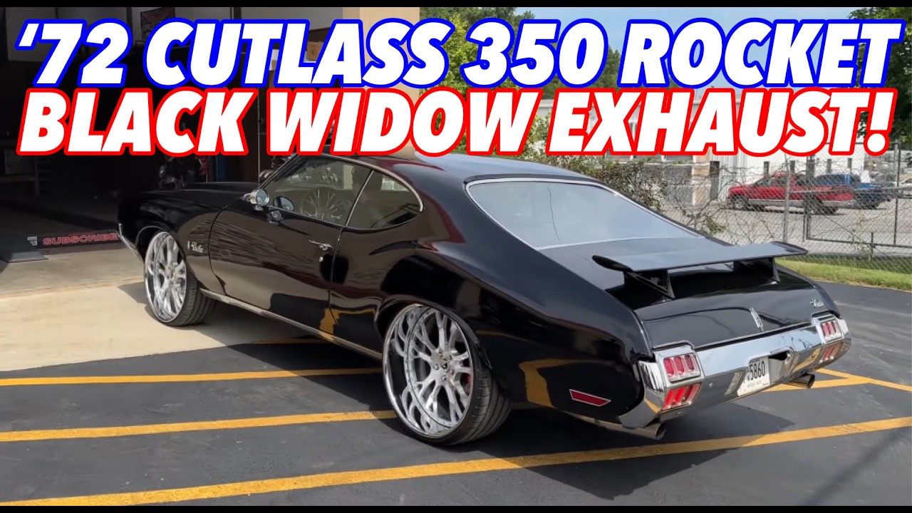 1972 Oldsmobile Cutlass 350 Rocket V8 с ЧЕРНОЙ ВДОВОЙ РАЗгневанной ДОМОХОЗЯЙКОЙ!