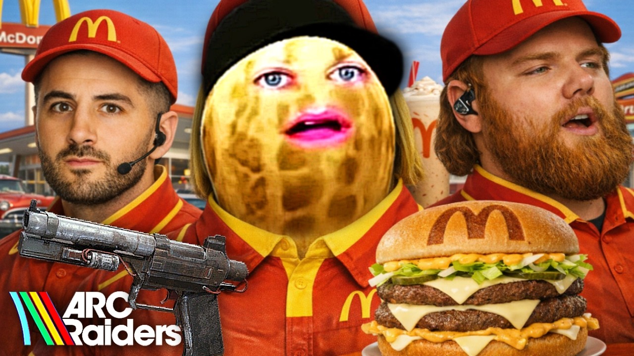 Peanut Eats New McDonalds Burger with Nickmercs & HutchMF | ARC RAIDERS
