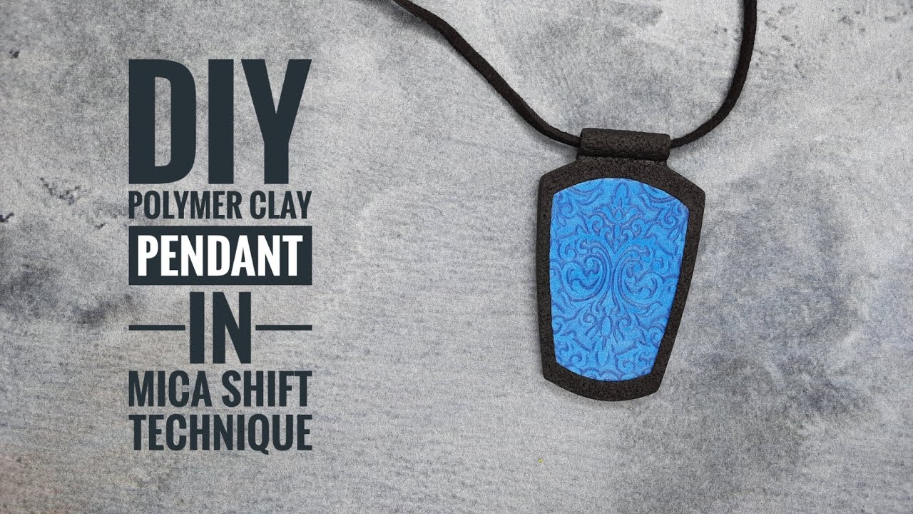 DIY Polymer Clay pendant in Mica Shift technique / Кулон из полимерной глины в технике Мика Шифт