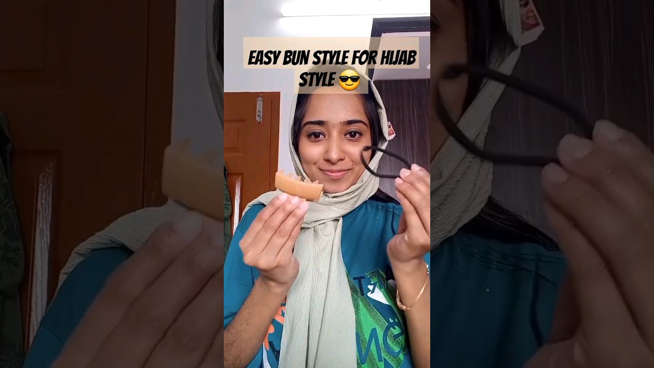 🤩👍💯Easy bun style for hijab style 😎👌👳&zwj;♀️ #makeup #getready #hijabstyle #trending #beautytips