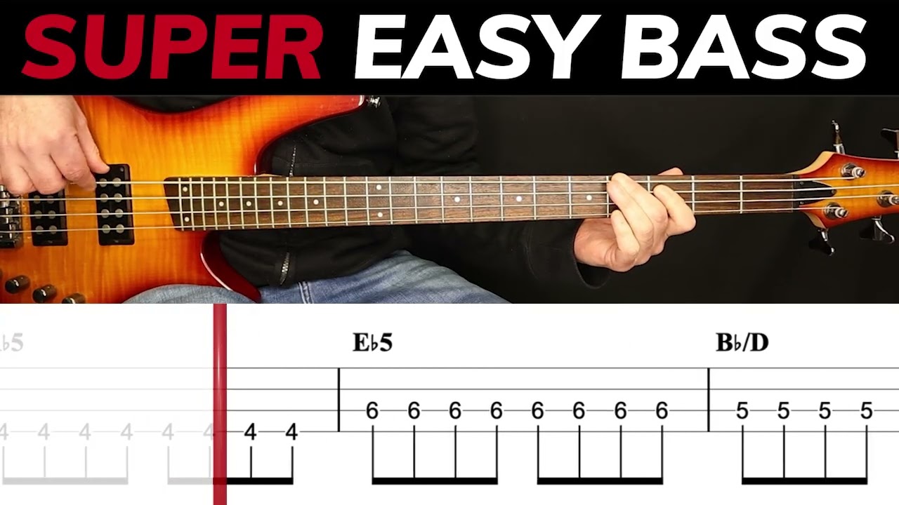 It's My Life - Bon Jovi | BEGINNERS BASS | Scrolling Tabs