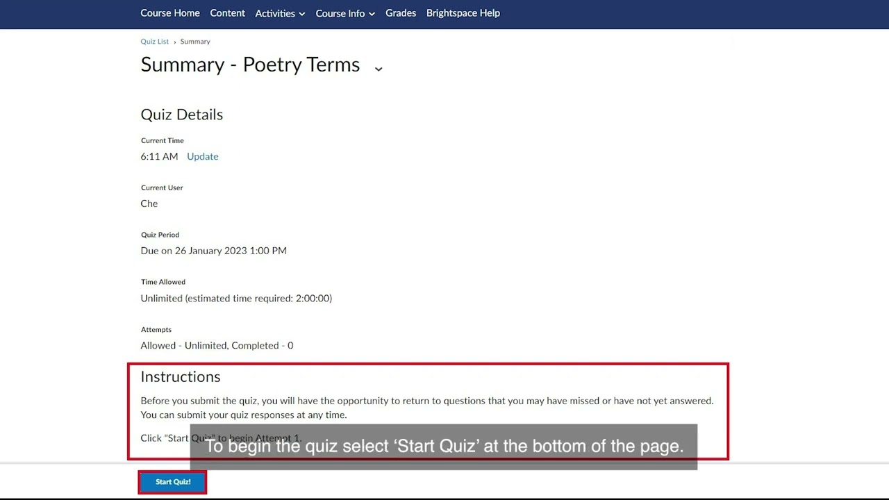 Completing Assessments
