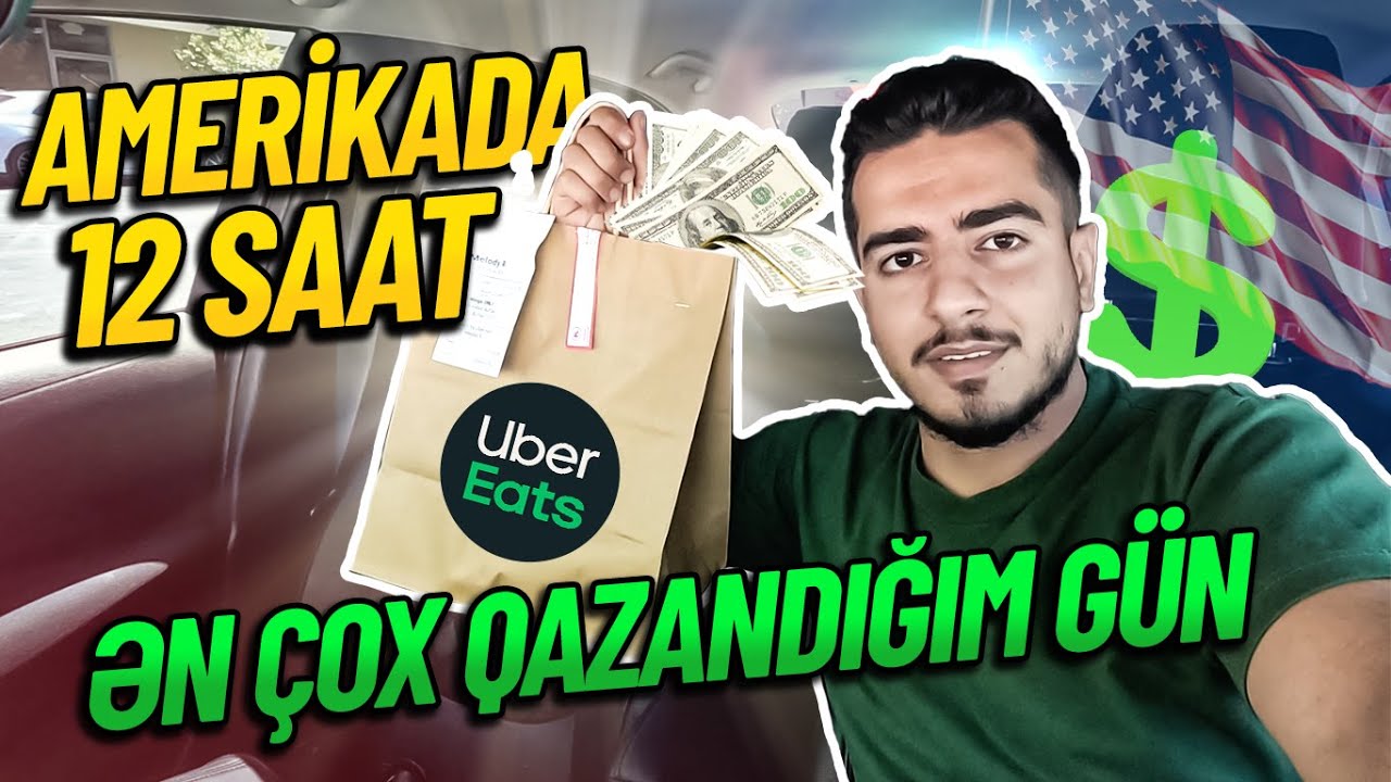 12 SAAT UBER EATS İLƏ ÇATDIRILMA ETDİM! MAKSİMUM QAZANC!