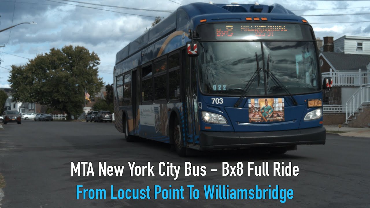Bx8 Bus Full Ride | Locust Point to Williamsbridge | MTA NYC Bus