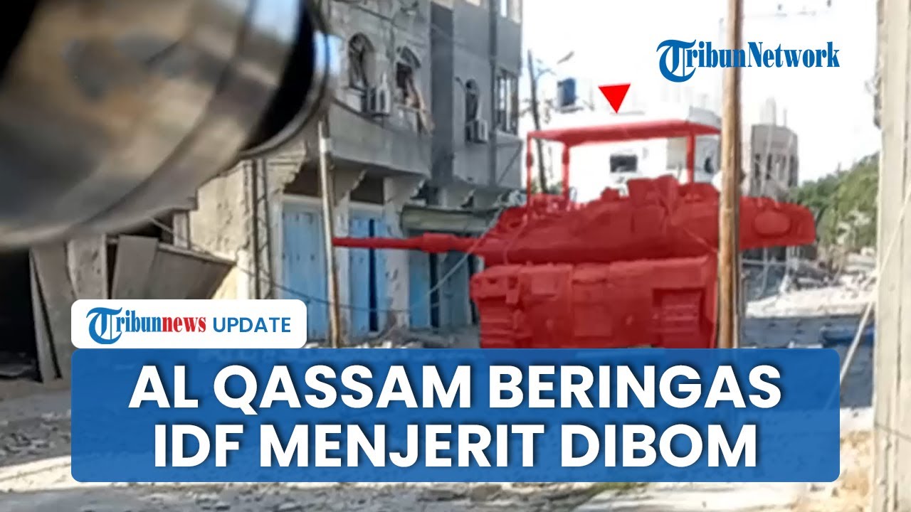 Depan Mata, Al Qassam Habisi Buldoser-Tank Merkava dengan Rudal Yassin 105, IDF Menjerit Dilumat Api