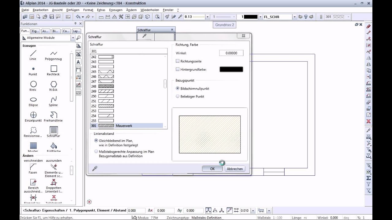 Grundriss 2D konstruieren.