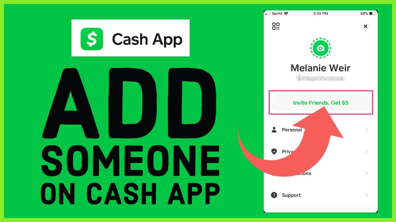 Как добавить кого-то в приложение Cash? Добавьте людей/контакты в приложение Cash