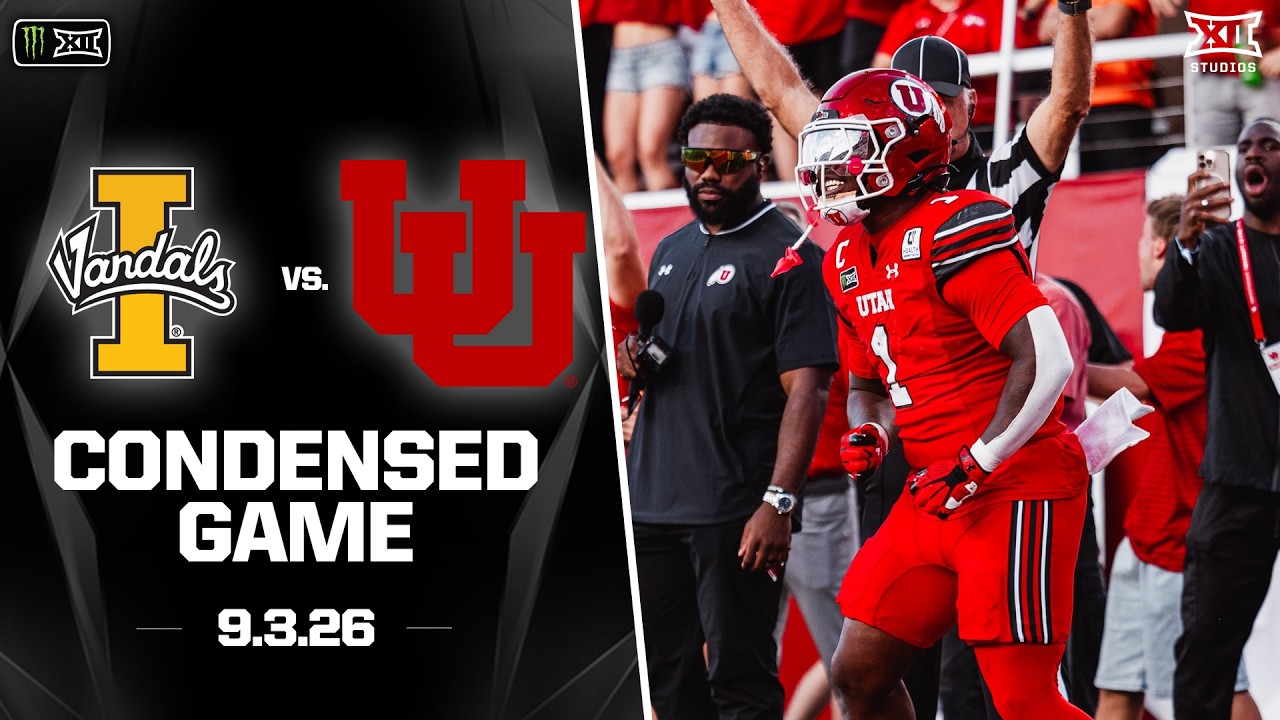 Idaho vs. #21 Utah Condensed Game | 2026 Monster Energy Big 12 Football