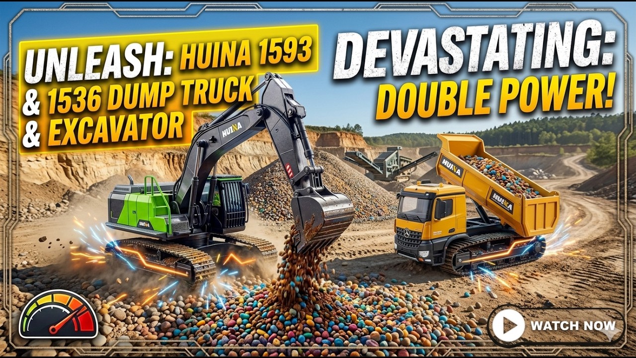 Watch This Hydraulic RC Excavator Take on the Toughest Digging | @PlayRC_Heavy