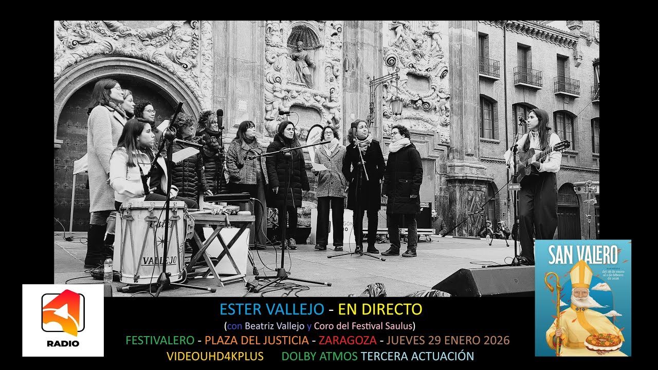 Ester Vallejo- Directo- Festivalero -Plaza del justicia Zaragoza Jueves 29 Enero 2026 VIDEOUHD4K+ 03