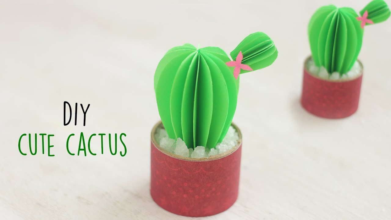 DIY Cute Cactus | DIY Miniature | Paper Craft