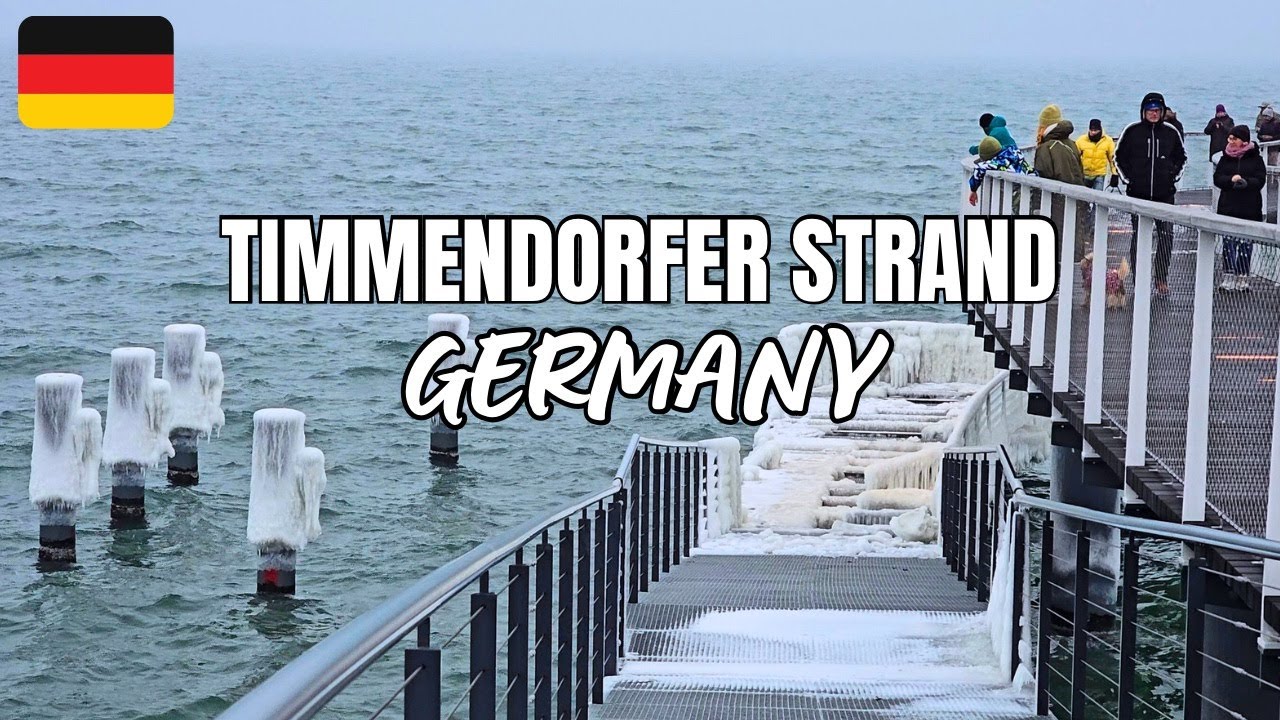 Frozen Timmendorfer Strand ❄️ | Baltic Sea Winter Walk in Germany