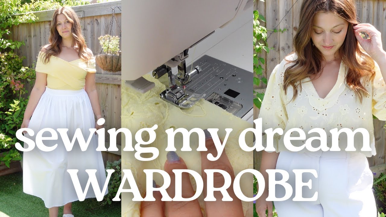 Sewing my DREAM wardrobe for Spring & Summer 💛 free cotton midi skirt tutorial & pattern inspo!