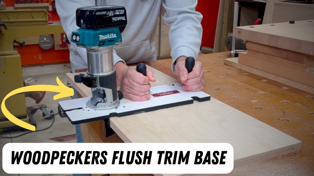 Hardwood Edge Banding on EASY mode l Woodpeckers Flush Trim Base