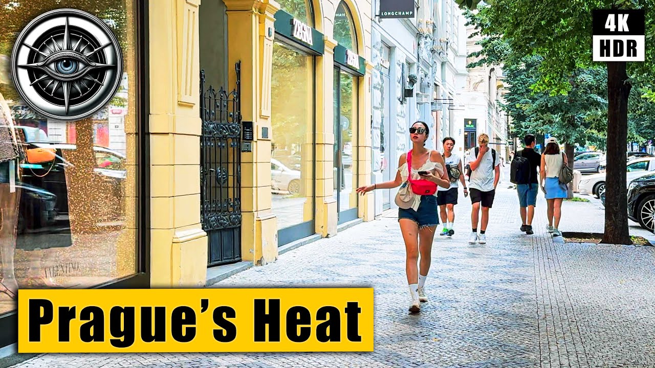 Prague’s Heat Walking to Old Town Square🇨🇿 Czech Republic 4K HDR ASMR