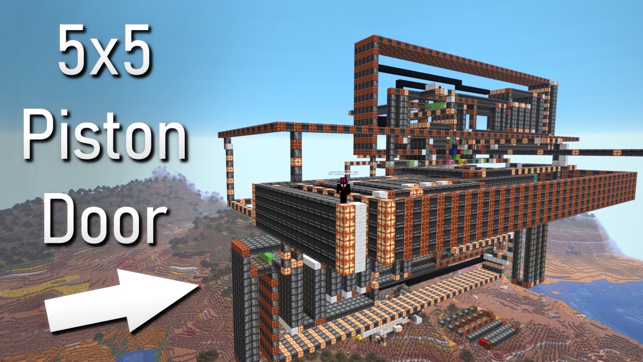 Can I make a 5x5 Piston Door with No Help? (86 blocks long)