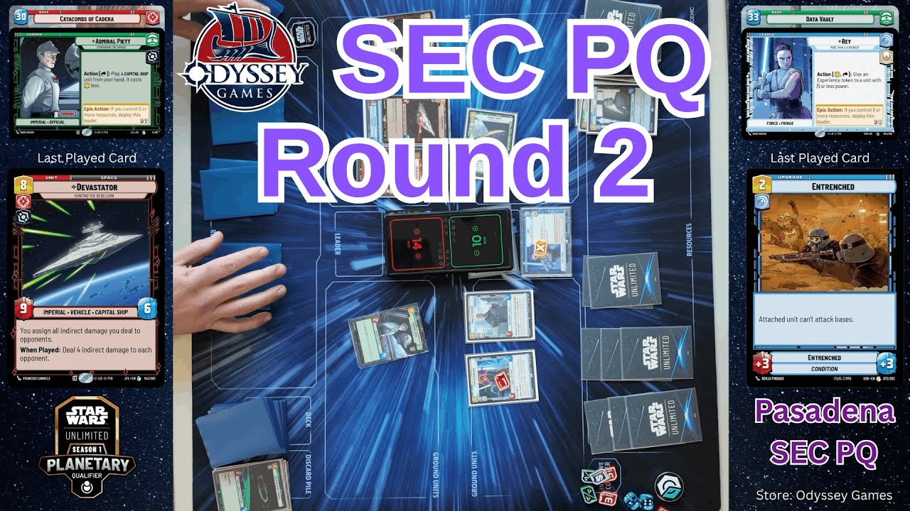 Piett Red vs SHD Rey Data Vault | Swiss Rd 2 | Pasadena SEC PQ | Star Wars Unlimited
