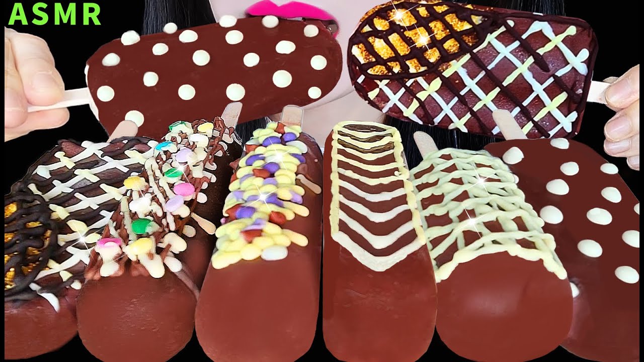 ASMR CHOCOLATE ICE CREAM PARTY 초콜릿 아이스크림 먹방 MUKBANG EATING SOUNDS