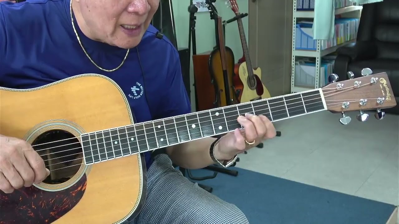 🎸🌈안동역에서{강의동영상}[중급반~고급반~연습용 무반주](멜로디~오브리카토~스트롬~베이스런)[컴비내이션]Dminorkey🎵[Disco](울산굿모닝기타드럼학원장)《최명철》