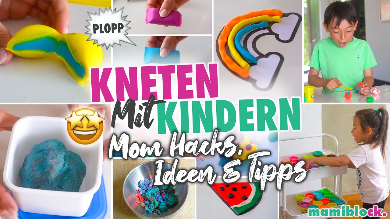 KNETEN 🙈| 12 Mom Hacks , Tipps & Ideen 🤩💡für das Kneten mit Kindern | DIY | mamiblock