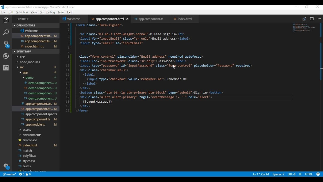 angular events - angular tutorial  Event Binding In Angular