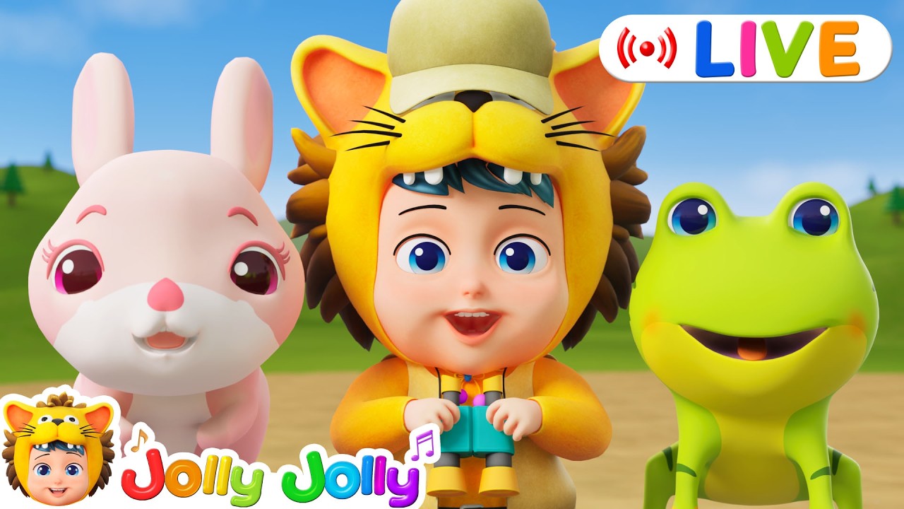 LIVE🔴Learn Numbers & Safety Rules | Five Little Friends, Ten Little Duckies + More | Jolly Jolly