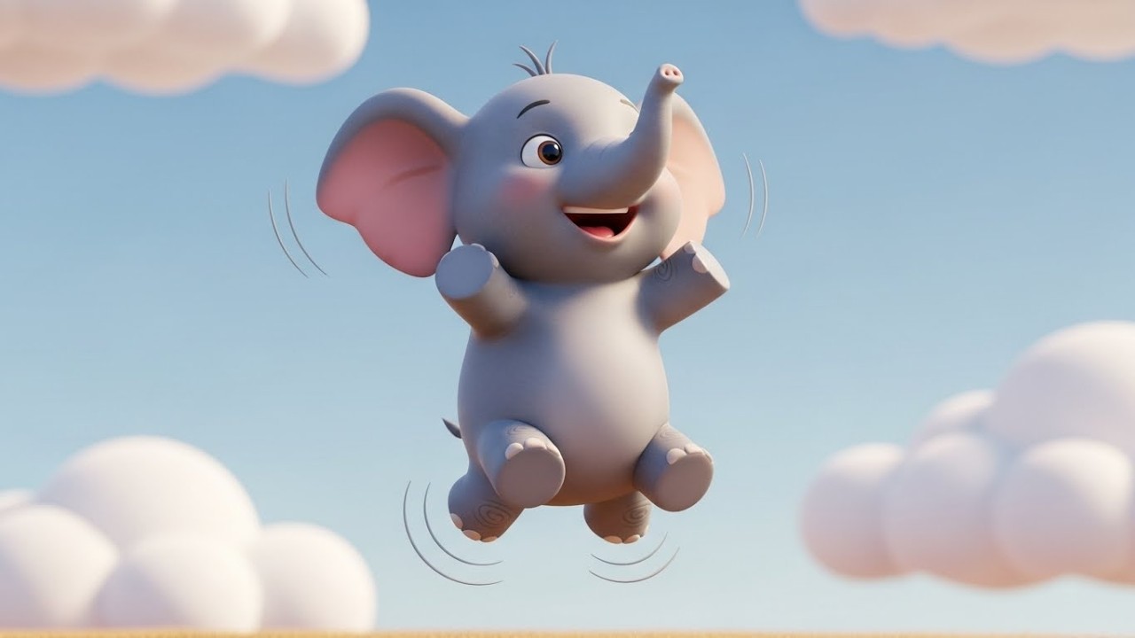 Слоненок учится прыгать 🐘🤸‍♂️😄 | Мультфильм для детей и весёлые приключения