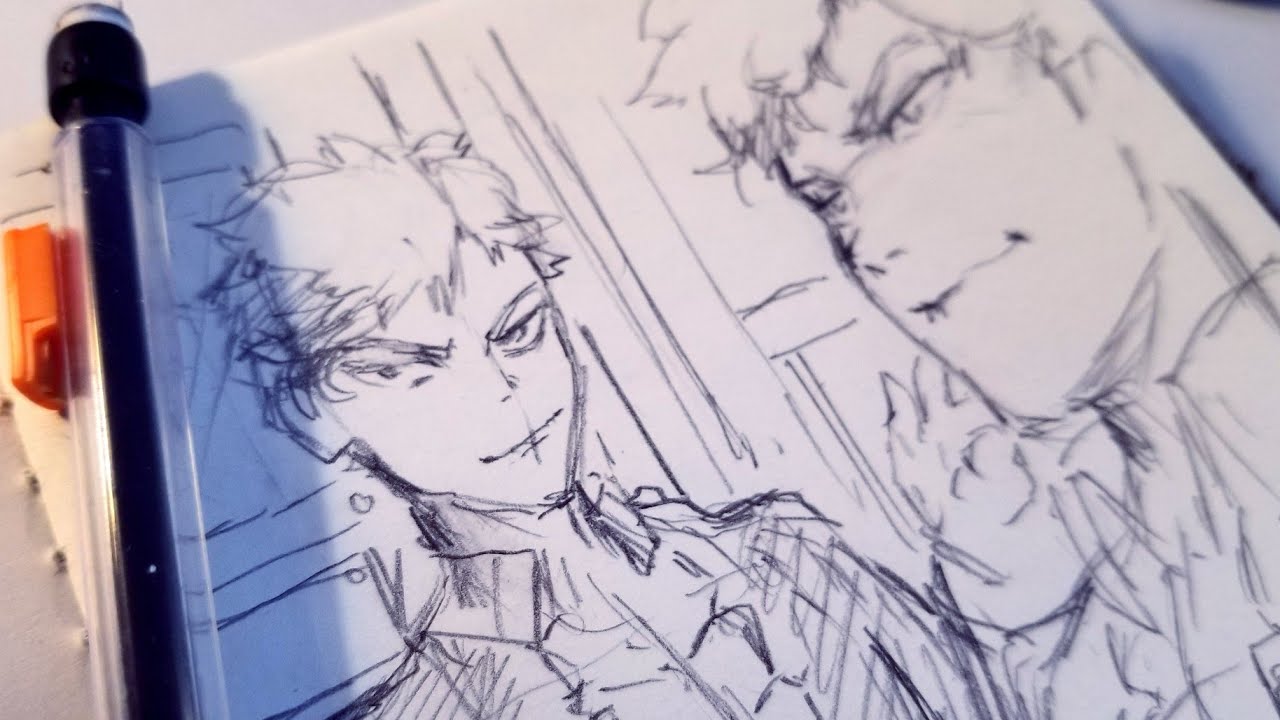 Sketchbook Drawing - New Manga Character | Daily Anime Sketch