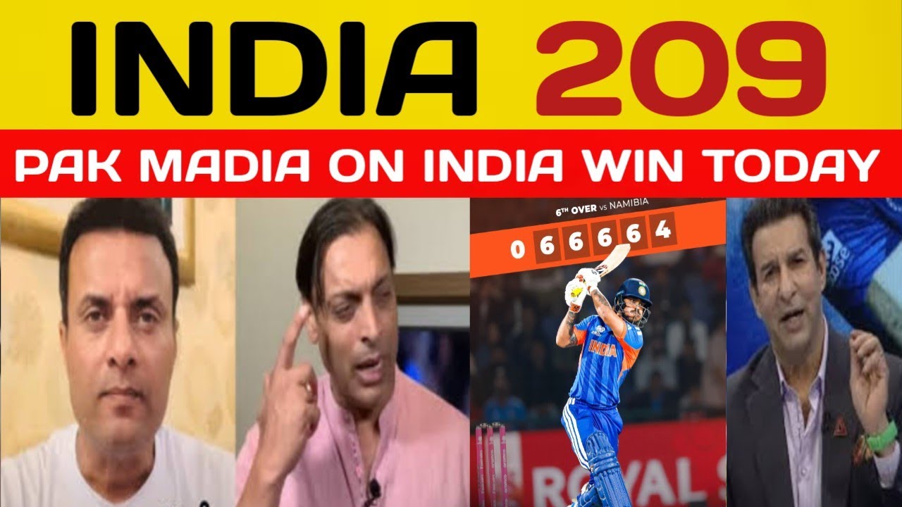 BASIT ALI CRYING ON INDIA WIN TODAY || India VS NAMIBIA || PAK MEDIA REACT || WASIM, RAMIZ REACTION 