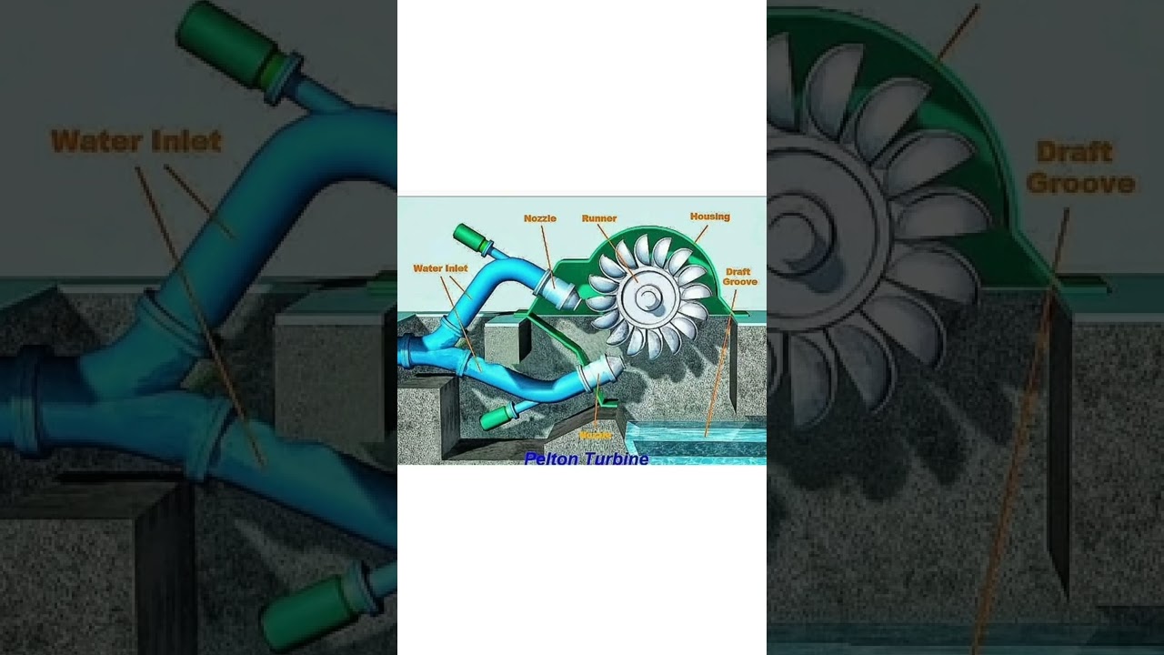 parts of pelton turbine #shorts #short #turbine