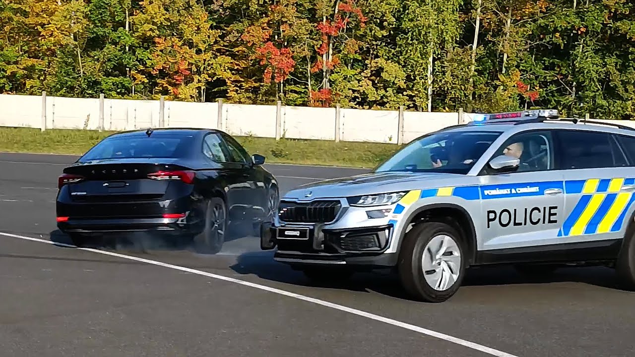 Zkušební polygon Škoda: Je policejní PIT manévr všespásný?