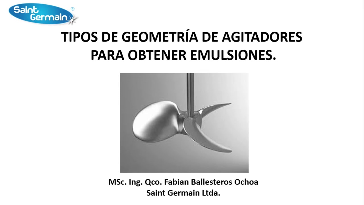 Tipos de Agitadores para elaborar una emulsión.