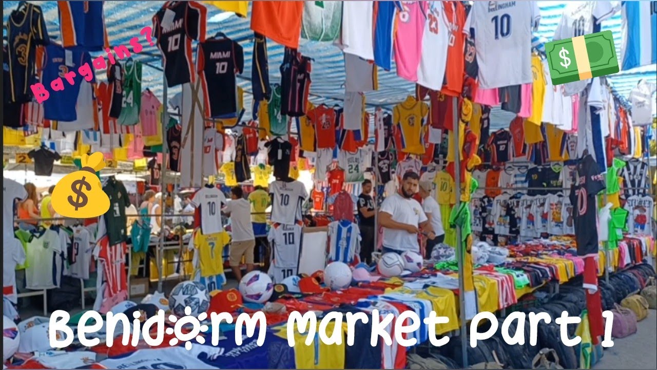 Benidorm outdoor Market part 1 💰🇪🇸Designer bags, Trainers, Perfume & Football tops #benidorm #summer