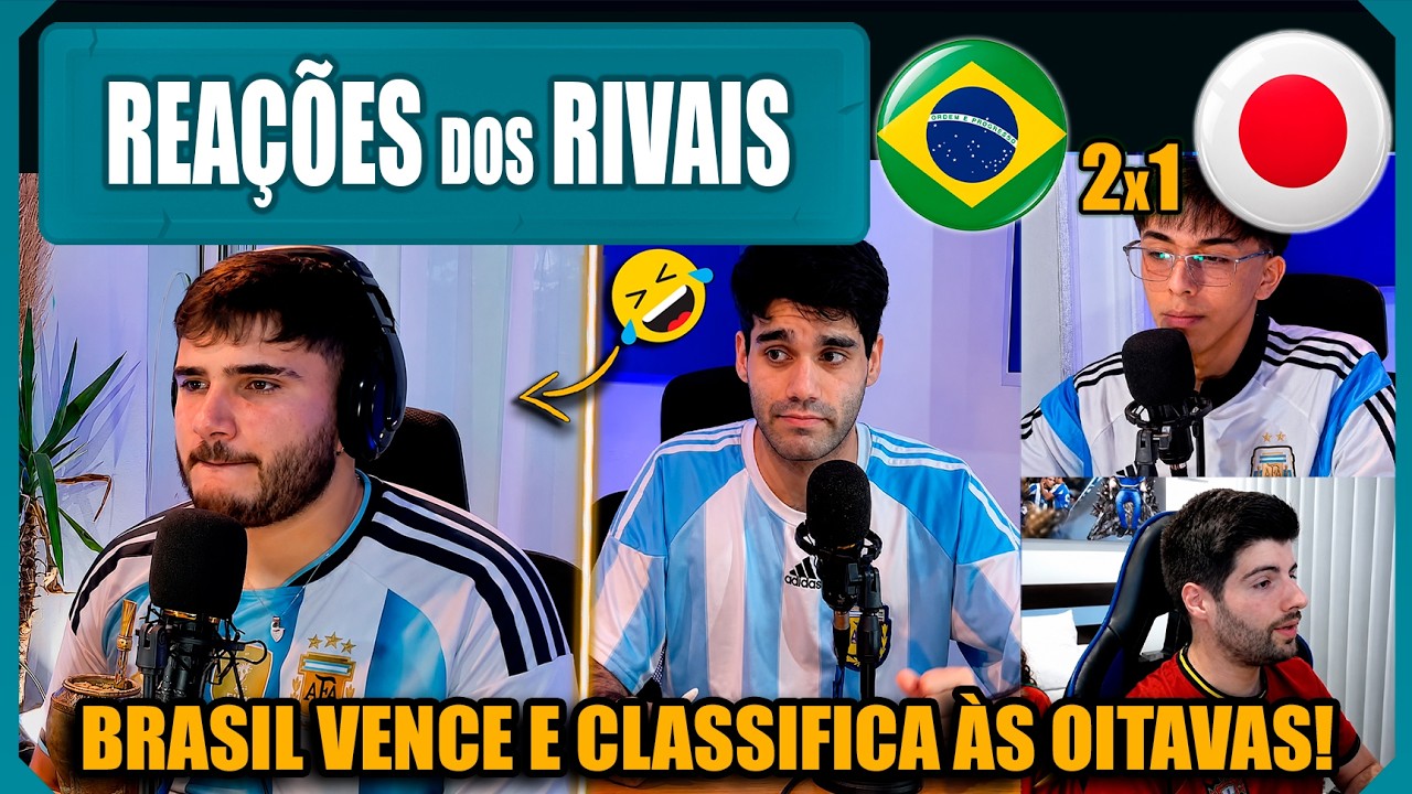 REA&Ccedil;&Otilde;ES dos RIVAIS do BRASIL - BRASIL 2x1 JAP&Atilde;O - COPA do MUNDO 2026 - LEGENDADO