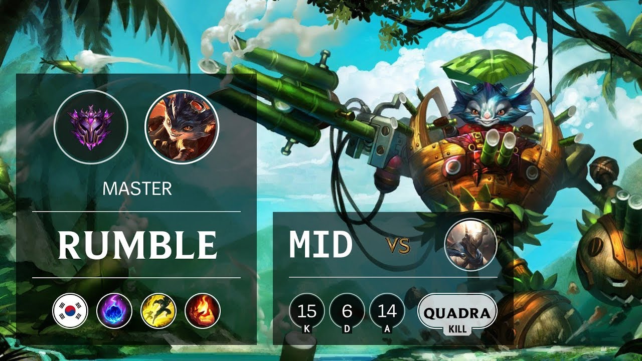 Rumble Mid vs Pantheon - KR Master Patch 9.18
