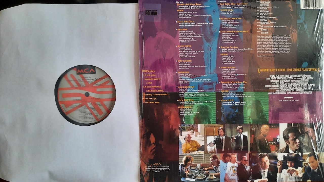 Pulp Fiction. Music From The Motion Picture. Lp 1994.(2021). Side B
