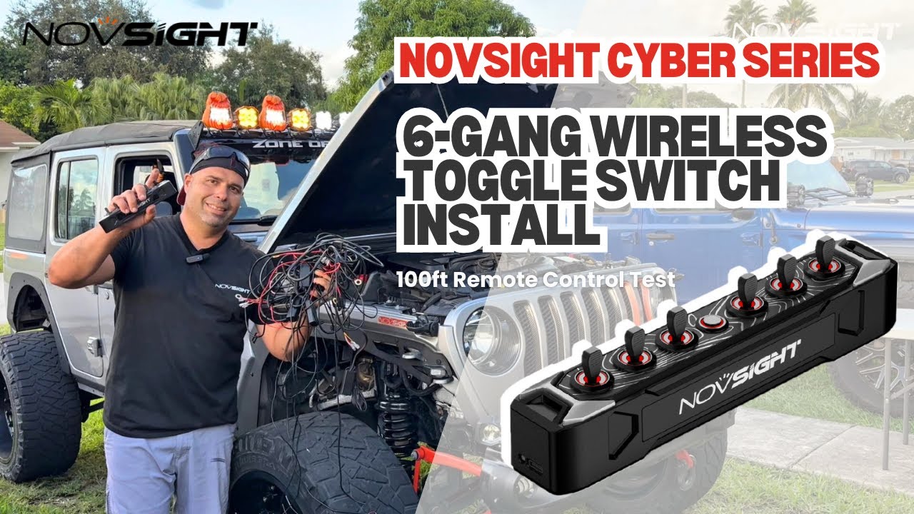 Установка 6-позиционного тумблера Novsight | Управляйте освещением на расстоянии 100 футов
