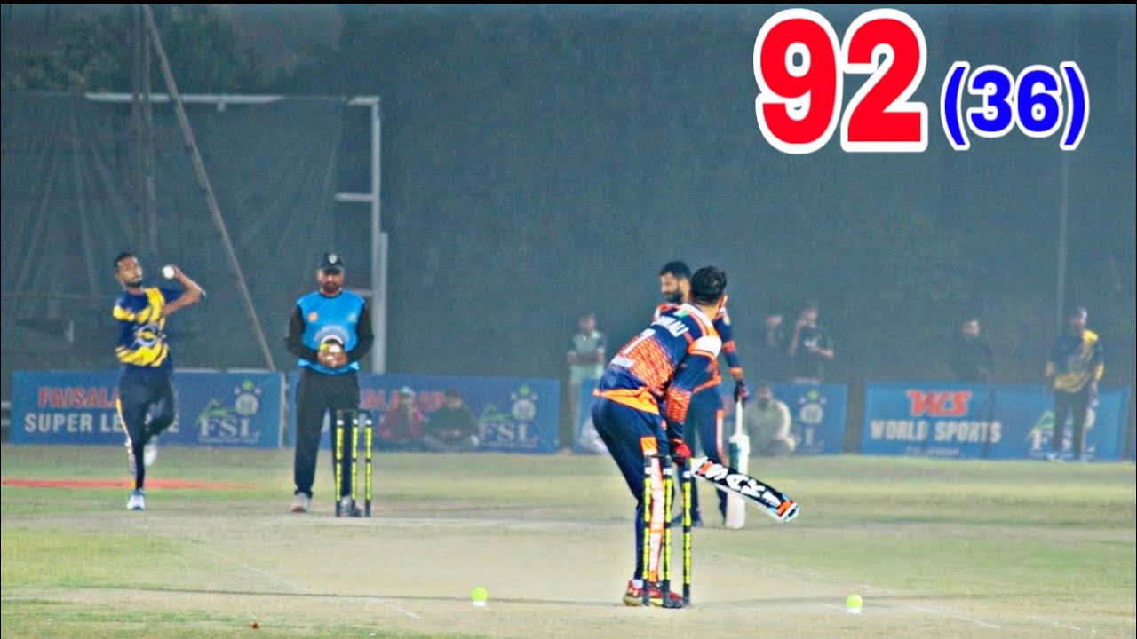 ONE OF THE BEST MATCH IN PAKISTAN TAPE BALL CRICKET HISTORY 92 RUNS NEED 36 BALLS 🏏❤️💯