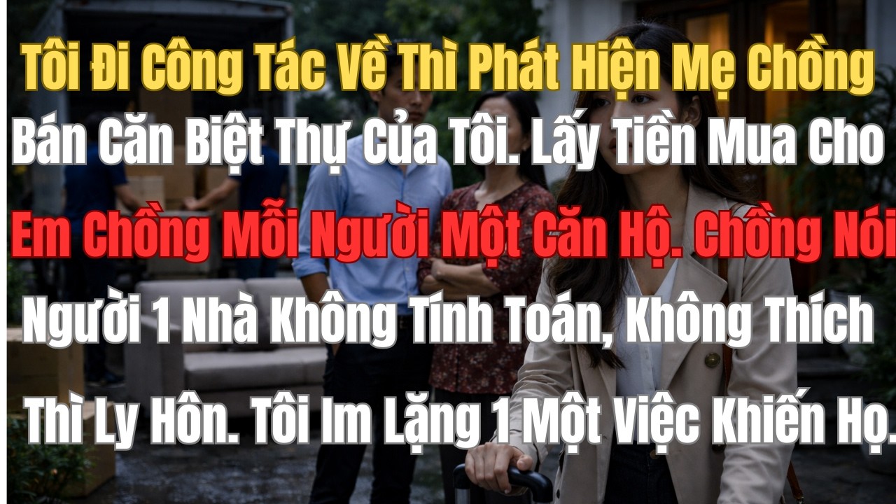 TÔI ĐI CÔNG TÁC VỀ PHÁT HIỆN MẸ CHỒNG BÁN NHÀ CỦA TÔI...