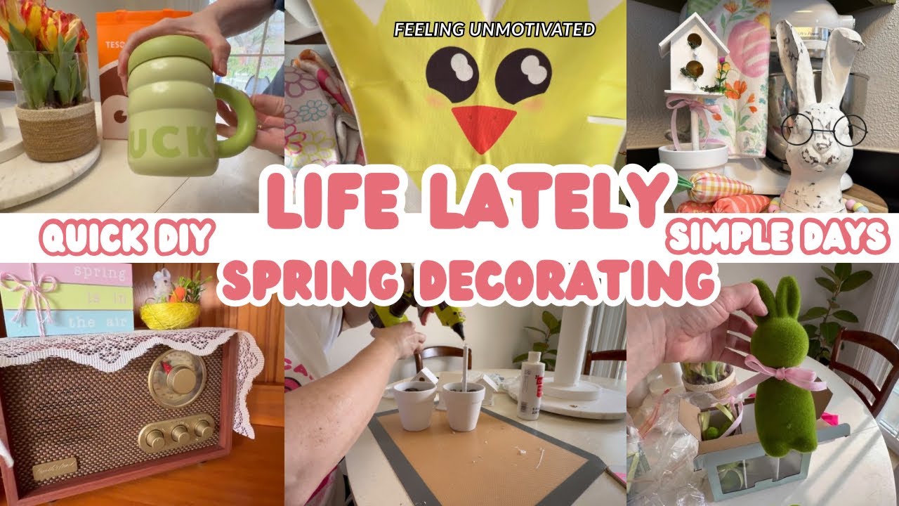 Spring Decorate With Me 🌸 | Easter Decor, Honest Life Update & Dollar Tree Treehouse Topiary DIY