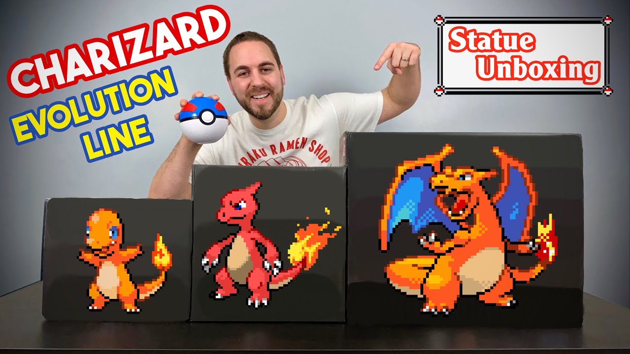 UNBOXING! Charmander-Charmeleon-Charizard FULL EVOLUTION LINE - Pokemon Statues by MFC & DS Studio