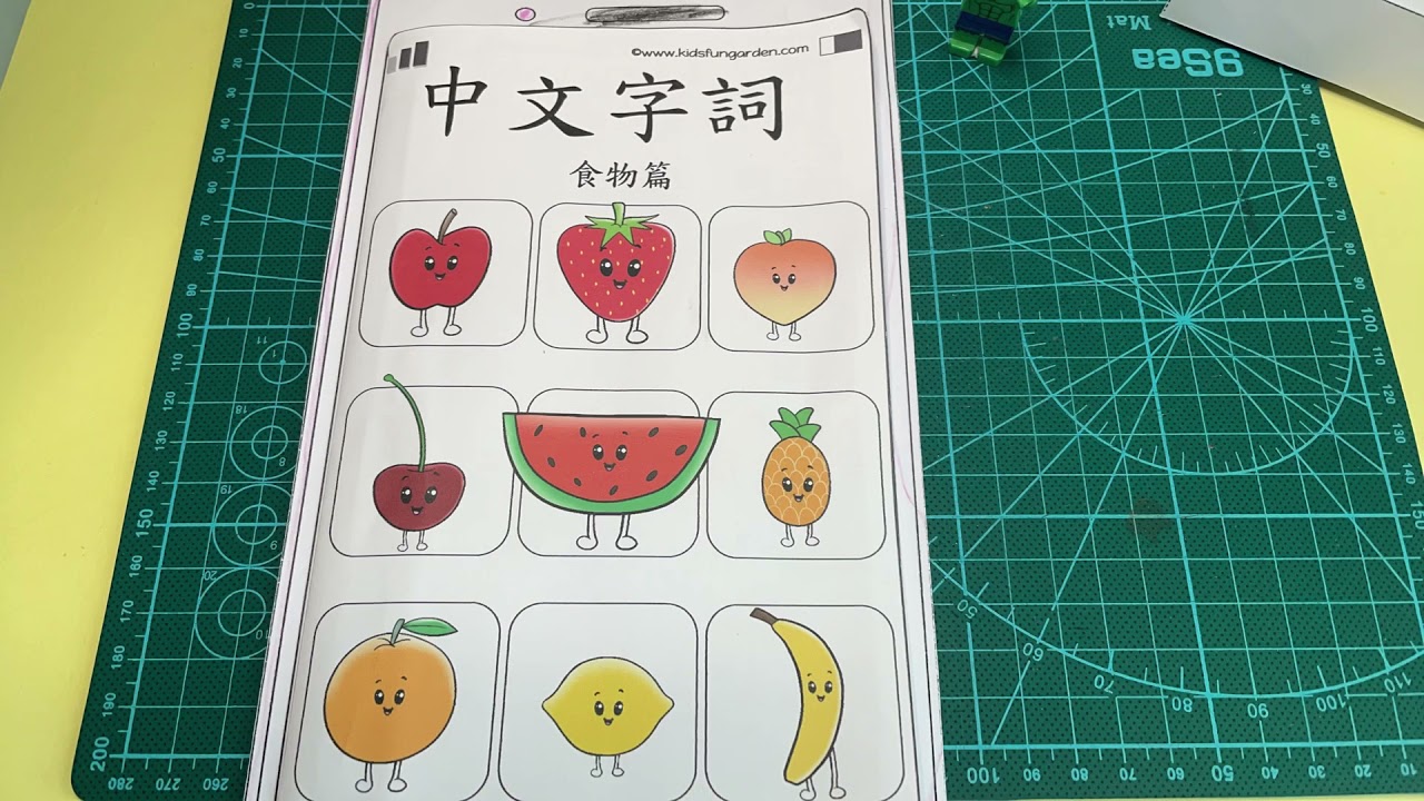 K1 幼兒遊戲教材 基本中文字詞II 人物及食物篇