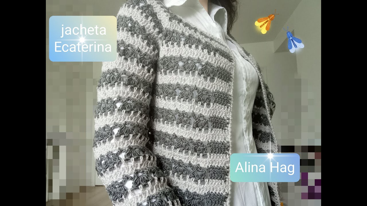 jacheta ECATERINA/ beautiful jacket/ gilet au crochet