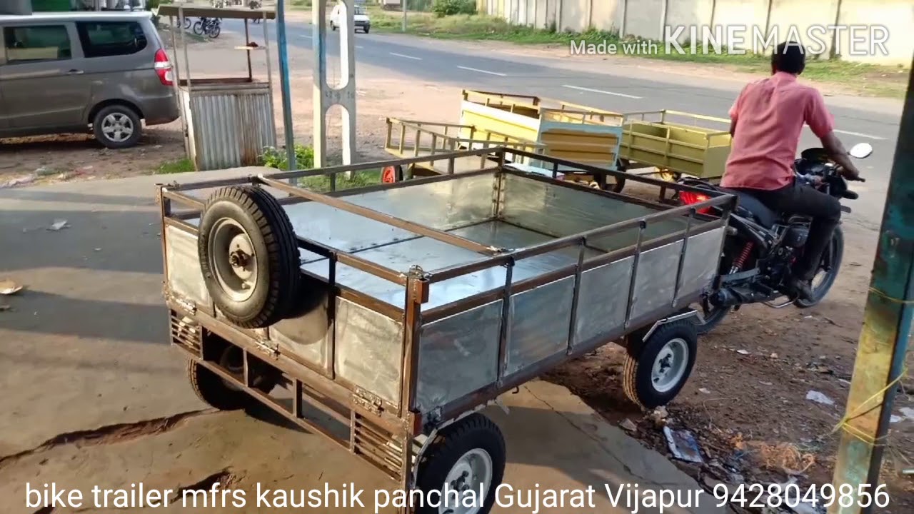 Bike trailer Delivery to Andhra Pradesh mfrs by kaushik panchal Gujarat Vijapur whatsapp 9428049856