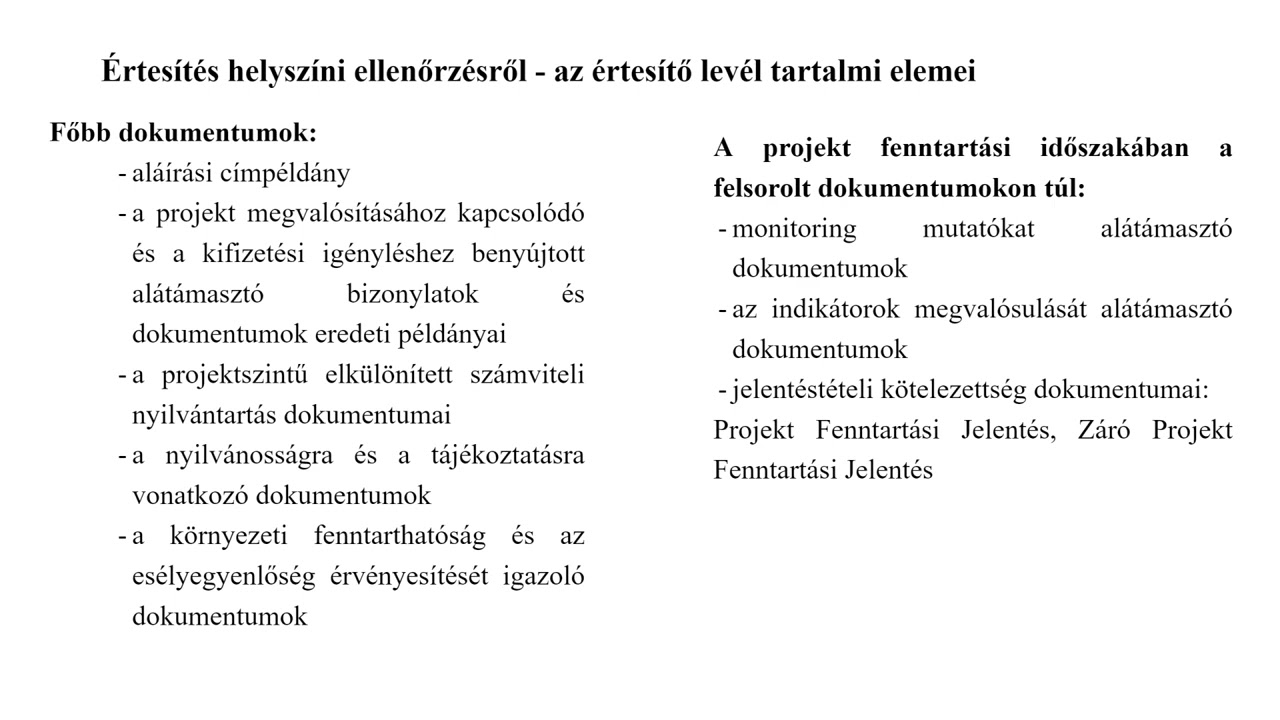 Felkészülés a helyszíni ellenőrzésre