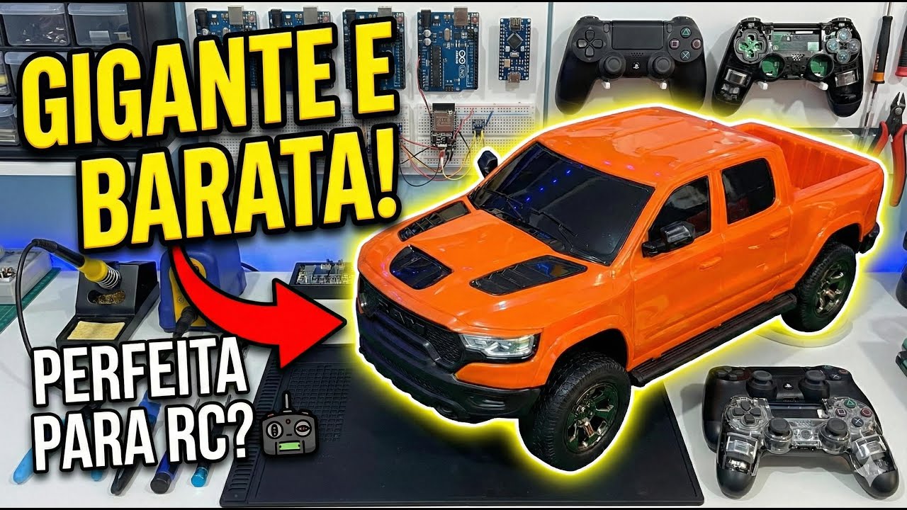 Mini RAM 1500 da SHOPEE! Gigante, Barata e PERFEITA para RC? Pick-up SUN da Roma Brinquedos