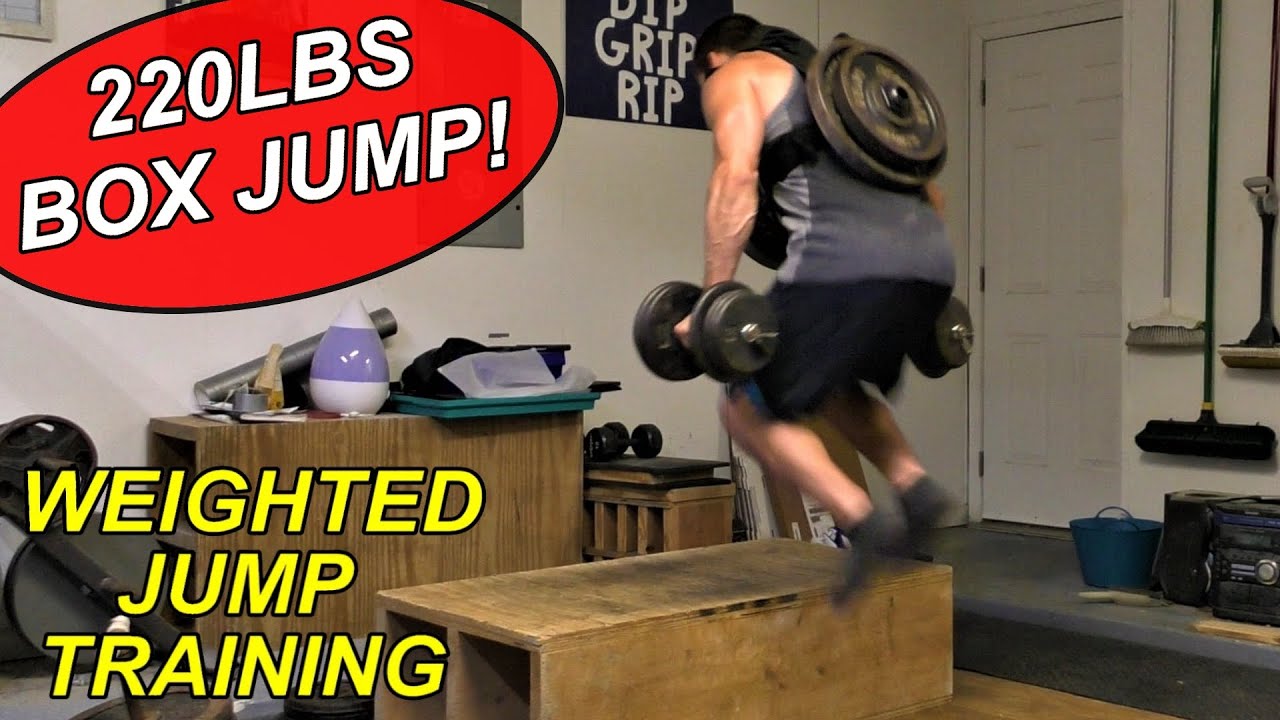 220lbs WEIGHTED Box Jump!