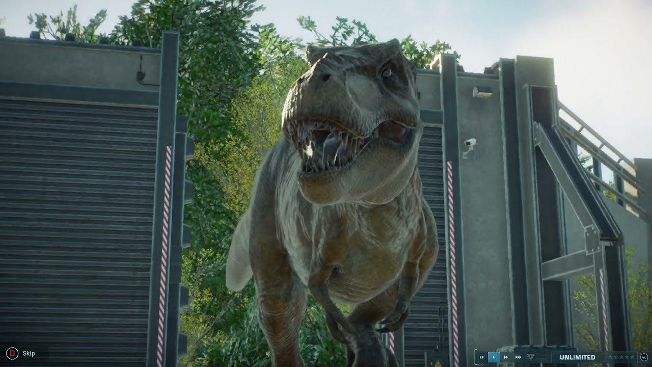 Dilophosaurus vs TREX Jurassic World Evolution 2 First Fight Attempt
