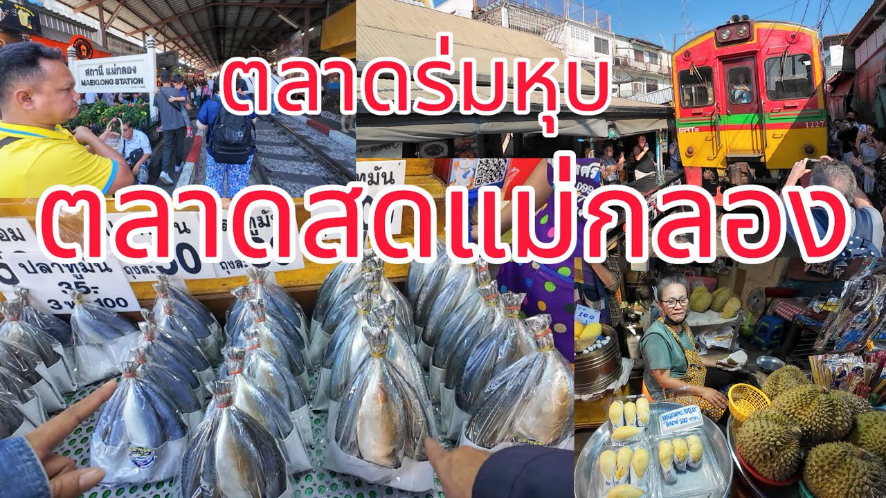 ตลาดสดแม่กลอง…ตลาดร่มหุบ #ปลาทูแม่กลอง ของฝากเยอะมาก!!!