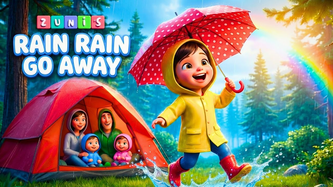 Rain Rain Go Away Nursery Rhyme | Fun Family Song for Kids | Zuni World